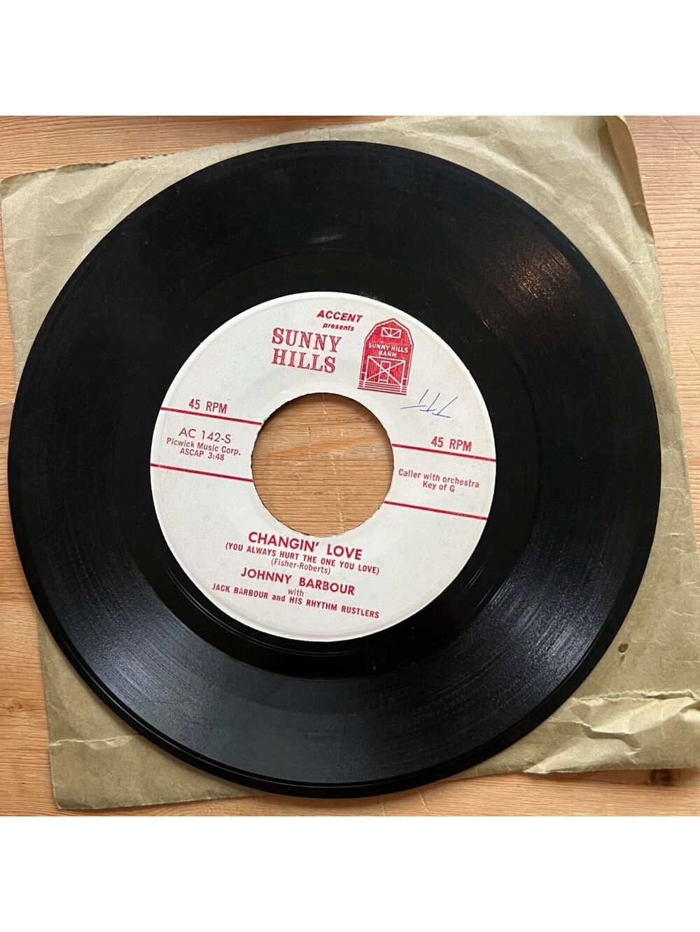 Johnny Barbour - Changin' Love/Swing with Lu 45rpm VG+ R17
